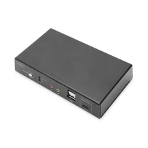 Digitus Switch KVM, 2 porte, 4K30Hz, USB-C/USB/HDMI in, HDMI out, rete [DS-12901]