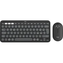 Logitech Pebble 2 Combo tastiera Mouse incluso RF senza fili + Bluetooth QWERTY Indiano Grafite [920-012221]