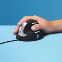 R-Go Tools HE Mouse, mouse ergonomico, Medio [165-195mm], destrorso, cablata (ERGONOMIC MOUSE MEDIUM - HAND165-185MM RIGHT-HANDED WIRED) [RGOHE]