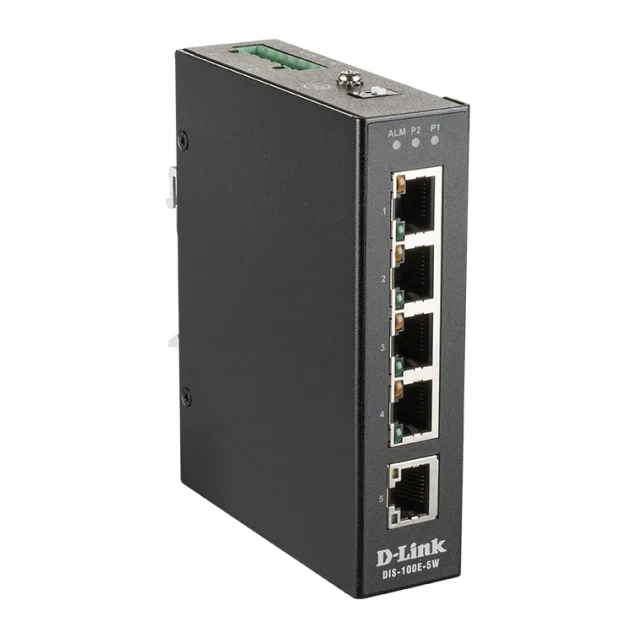 D-Link DIS-100E-5W switch di rete Non gestito L2 Fast Ethernet (10/100) Nero [DIS-100E-5W]
