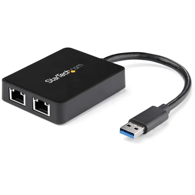 StarTech.com Adattatore USB 3.0 a doppia porta Ethernet Gigabit (RJ45) NIC con integrata [USB32000SPT]