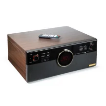 Piatto audio Technaxx TX-137 Giradischi con trasmissione a cinghia Nero, Legno Semiautomatico [4850]