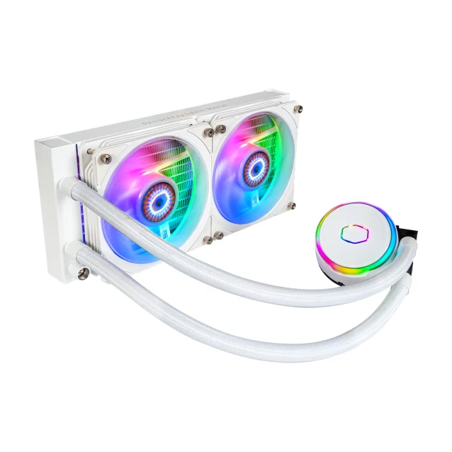 Ventola per PC Cooler Master MasterLiquid PL240 Flux White Edition Case computer Kit di raffreddamento a liquido 12 cm Bianco [MLY-D24M-A23PZ-RW]