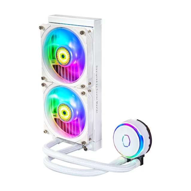 Ventola per PC Cooler Master MasterLiquid PL240 Flux White Edition Case computer Kit di raffreddamento a liquido 12 cm Bianco [MLY-D24M-A23PZ-RW]