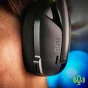 Cuffia con microfono Logitech G G435 LIGHTSPEED Cuffie Gaming Wireless Bluetooth - Over Ear Leggere, Microfoni Integrati, Batteria da 18 Ore, Compatibile Dolby Atmos, PC, PS4, PS5, Smartphone. Nero [981-001050]