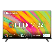 Hisense TV QLED FHD 32” 32A5KQ Smart TV, Wifi, Quantum Dot Colour, USB Type-C, Stand Reclinabile [32A45KQ]