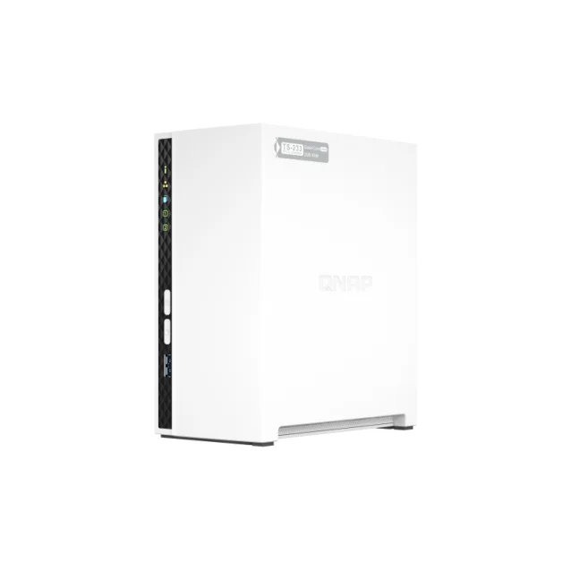 QNAP TS-233 server NAS e di archiviazione Mini Tower Collegamento ethernet LAN Bianco Cortex-A55 [TS-233]