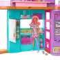 Barbie Casa di Malibu (106 cm) playset casa delle bambole con 2 piani, 6 stanze, ascensore altalena e più 30 pezzi, Giocattolo per Bambini 3+ Anni [HCD50]