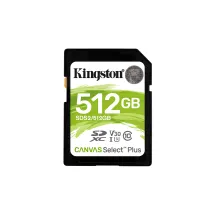 Memoria flash Kingston Technology Scheda SDXC Canvas Select Plus 100R C10 UHS-I U3 V30 da 512GB [SDS2/512GB]