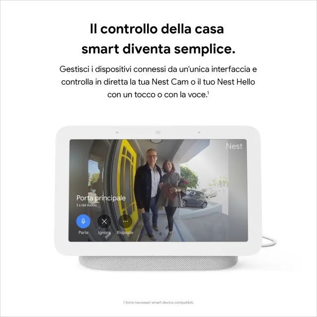 Dispositivo di assistenza virtuale Google Nest Hub (2 generazione) - per la smart home con Assistente [GA01331-IT]