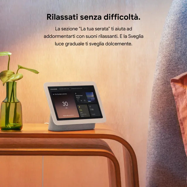 Dispositivo di assistenza virtuale Google Nest Hub (2 generazione) - per la smart home con Assistente [GA01331-IT]