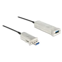 DeLOCK 50m USB3.0-A + USB Micro-B/USB3.0-A cavo 3.2 Gen 1 (3.1 1) A A/Micro-USB B Nero, Argento [83740]