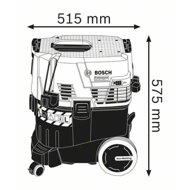 Aspirapolvere Bosch GAS 35 L SFC+ Professional Nero, Blu 1200 W [06019C3000]