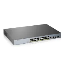 Switch di rete Zyxel GS1350-26HP Gestito L2 Gigabit Ethernet [10/100/1000] Supporto Power over [PoE] Grigio (GS1350-26HP 26 Port managed CCTV PoE switch long range 375W [1 year NCC Pro pack license bundled]) [GS1350-26HP-GB0101F]