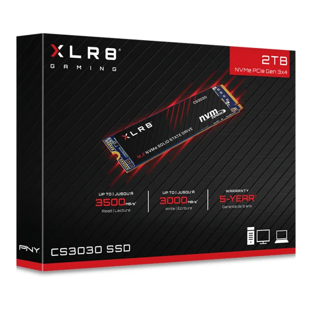 SSD PNY XLR8 CS3030 M.2 2 TB PCI Express NVMe 3D TLC [M280CS3030-2TB-RB]