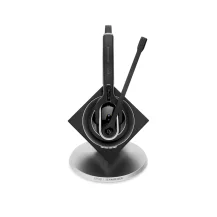 Cuffia con microfono EPOS IMPACT DW Pro 1 ML - EU Auricolare Wireless A Padiglione Ufficio Base di ricarica Nero, Argento [1000533]