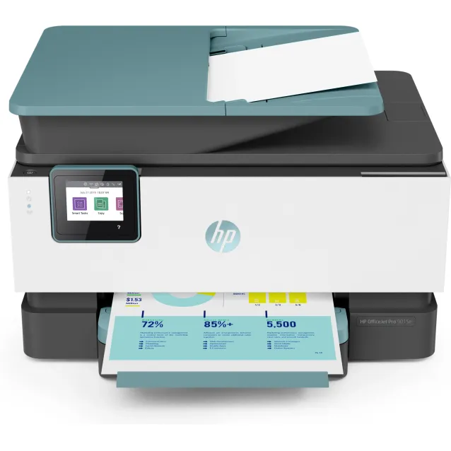 HP OfficeJet Pro HP 9015e All-in-One Printer, Color, Printer for Small office, Print, copy, scan, fax, HP+; HP Instant Ink eligible; Automatic document feeder; Two-sided printing