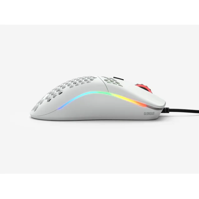 Glorious PC Gaming Race Model O mouse Mano destra USB tipo A Ottico 12000 DPI (Glorious RGB Odin Mouse - Matte White [GO-WHITE]) [GO-WHITE]
