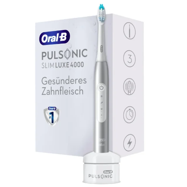 Oral-B Pulsonic Slim Luxe 4000 Adulto Spazzolino elettrico sonico Platino [4210201305644]