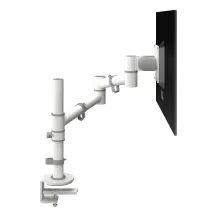 Dataflex Viewgo braccio porta monitor - scrivania 120 (Dataflex single arm white desk clamp and bolt through mounts depth adjustment [1Year warranty]) [48.120]