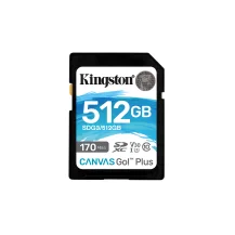 Memoria flash Kingston Technology Scheda SDXC Canvas Go Plus 170R C10 UHS-I U3 V30 da 512GB (512GB CANVAS GO PLUS - V30) [SDG3/512GB]