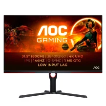 AOC G3 U32G3X LED display 80 cm [31.5] 3840 x 2160 Pixel 4K Ultra HD Nero, Rosso (AOC 31.5 IPS MONITOR U32G3X/BK) [U32G3X/BK]